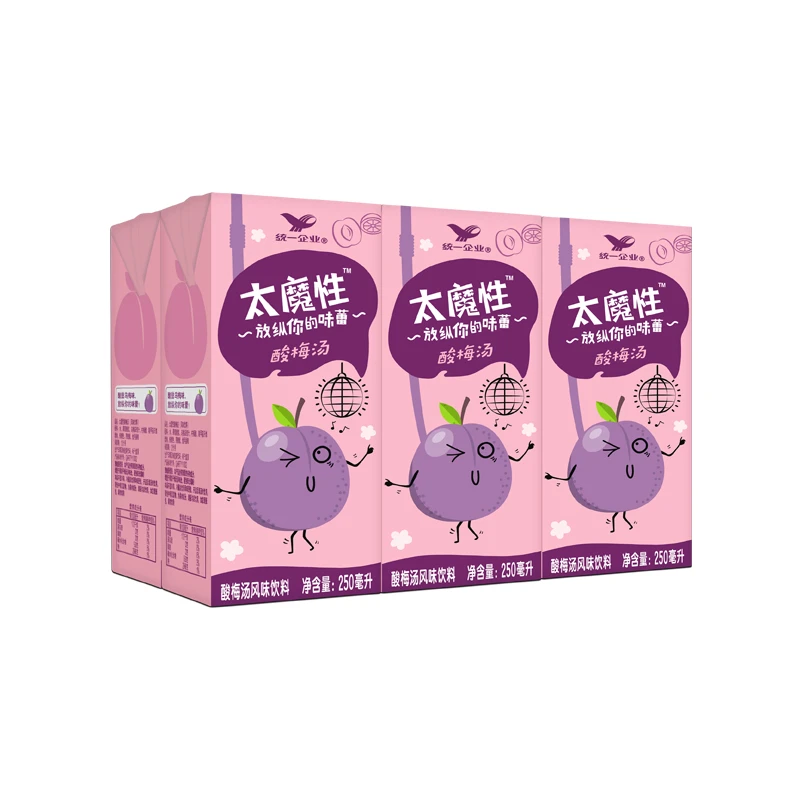 统一太魔性酸梅汤250ML茶饮料饮料夏日饮品柠檬味茶饮料清香果味