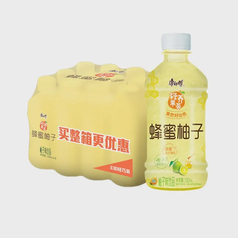 康师傅迷你蜂蜜柚子饮料330ml小瓶装便携夏季清凉茶风味果汁饮品
