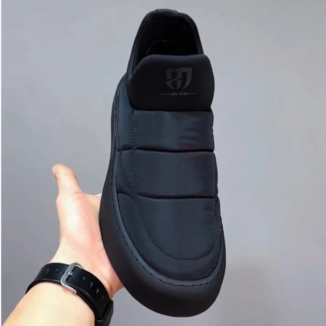 秋冬新款男士百搭潮鞋加绒保暖棉鞋低帮软底时尚板鞋231106-CLG