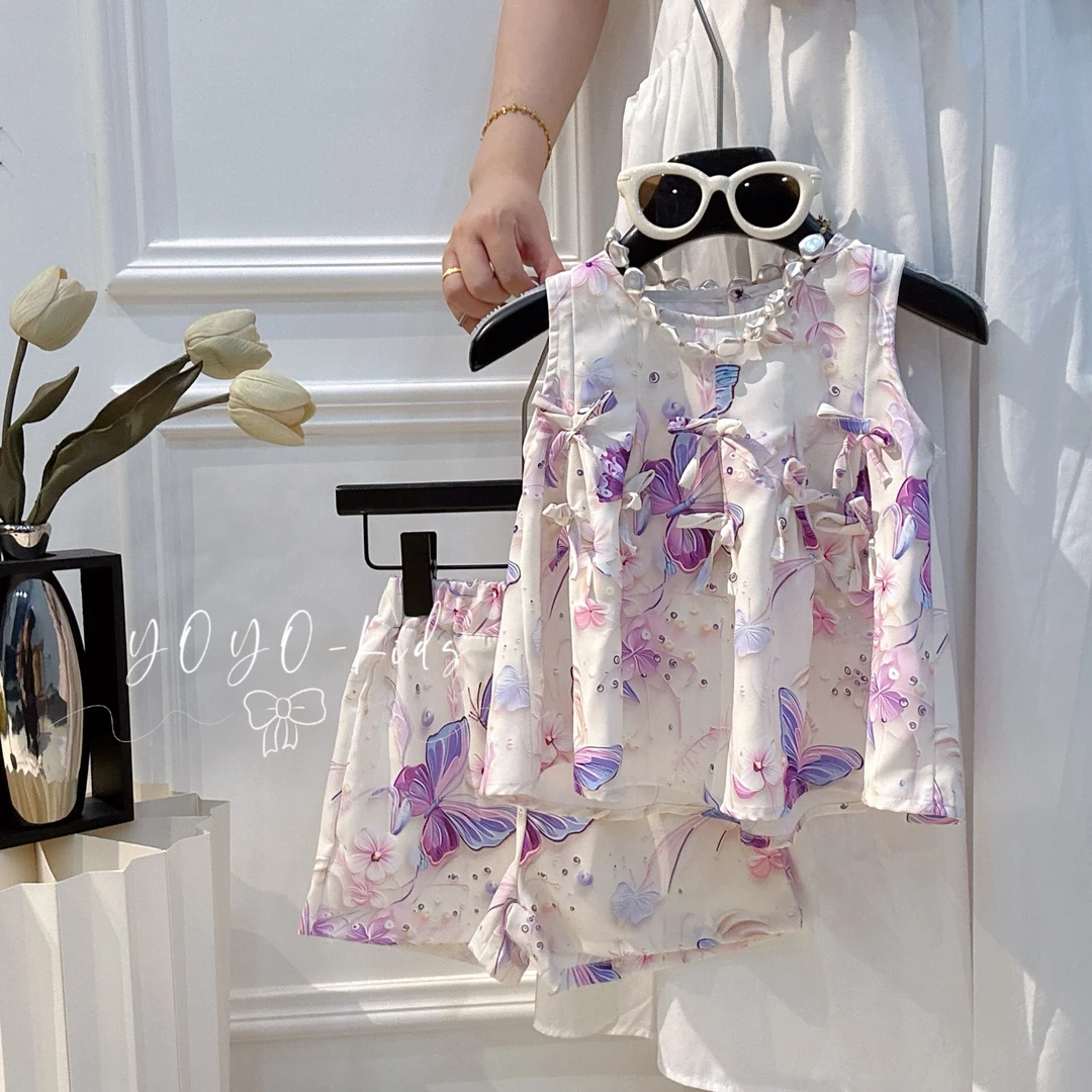 夏款女童夏装套装时尚洋气女孩休闲百搭韩版气质小姐姐中小童网红