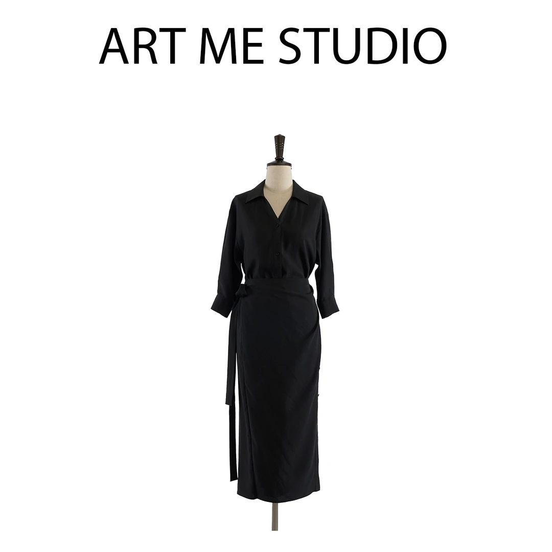 『Hello Art Me』【欧尼衬衫裙】女装连衣裙气质长袖轻奢时尚  c132