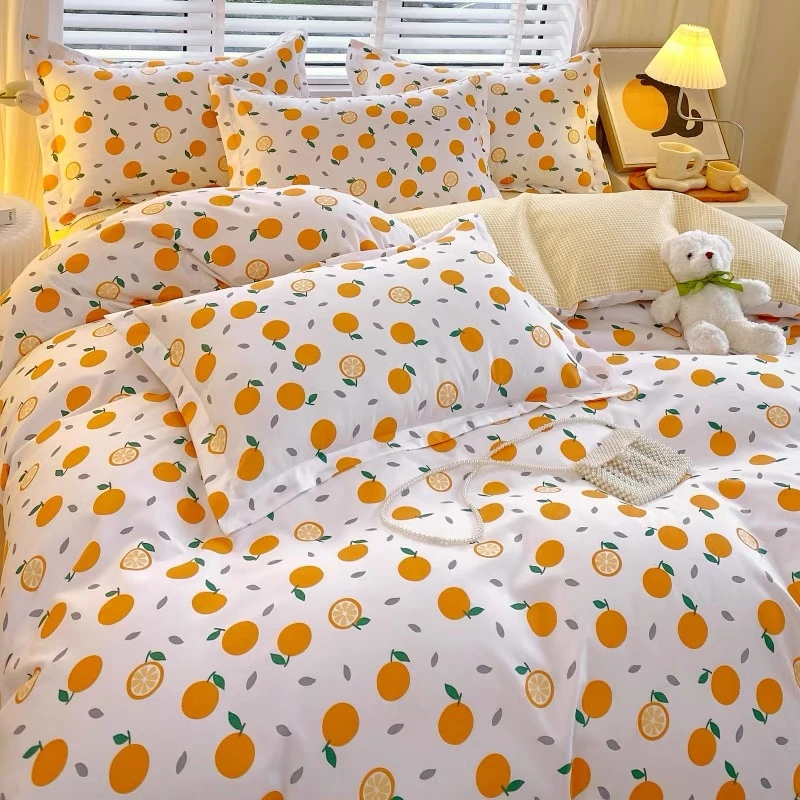 【1.8被套】加密斜纹面料果粒橙180×220柔软亲肤四季通用