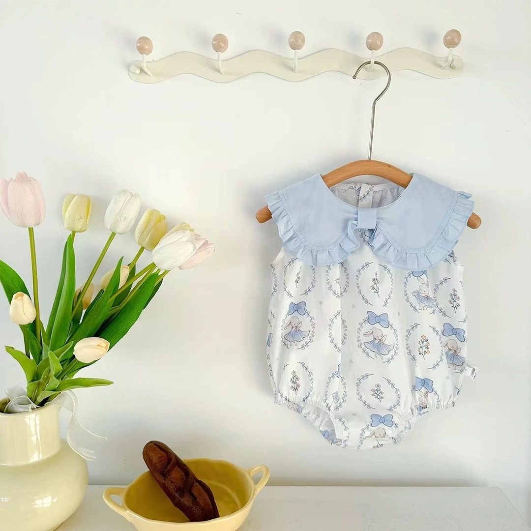 婴儿衣服生日礼服女宝宝超萌夏季哈衣可爱百日包屁衣
