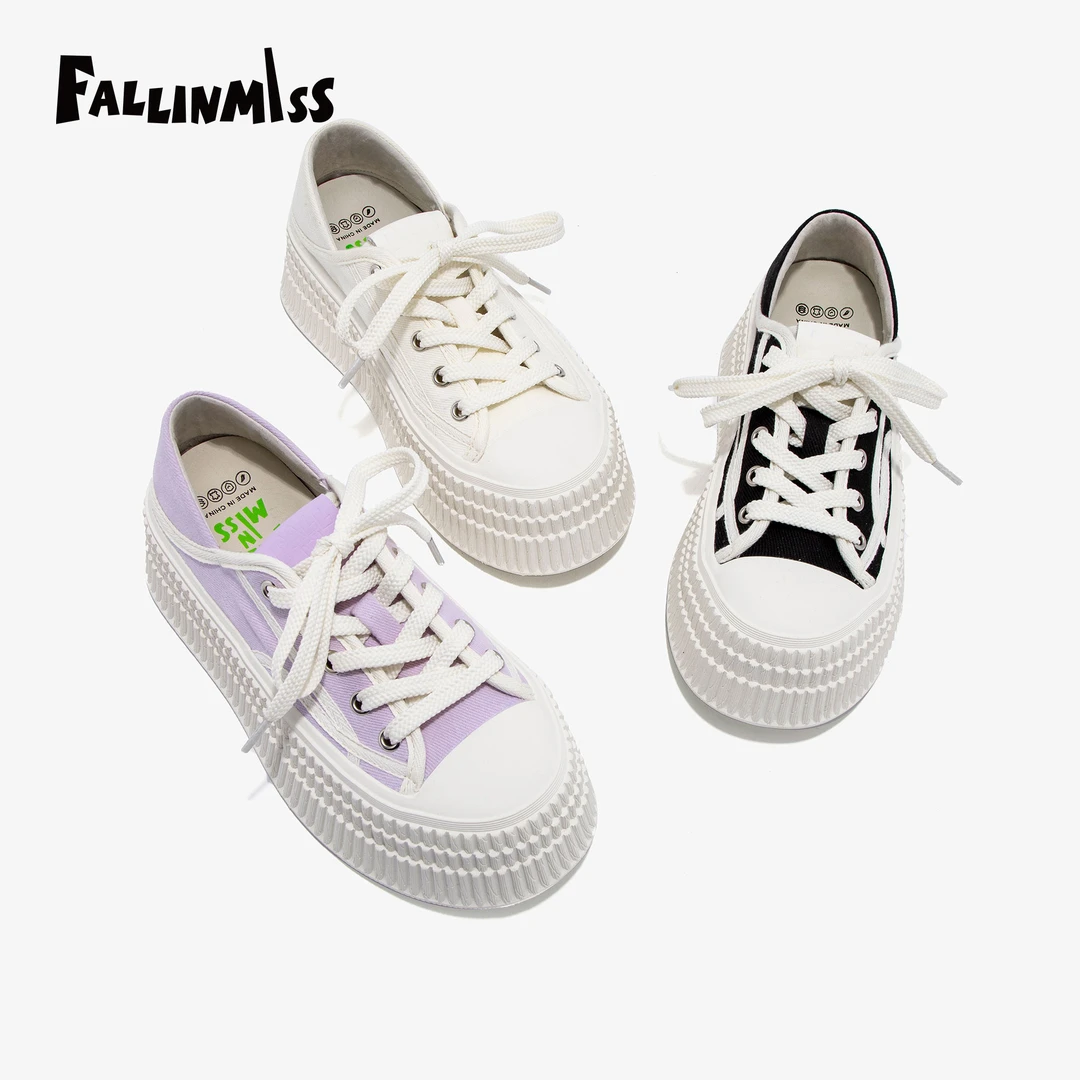 【非谜官方】A208饼干鞋休闲帆布鞋女24夏新款厚底增高平底女鞋