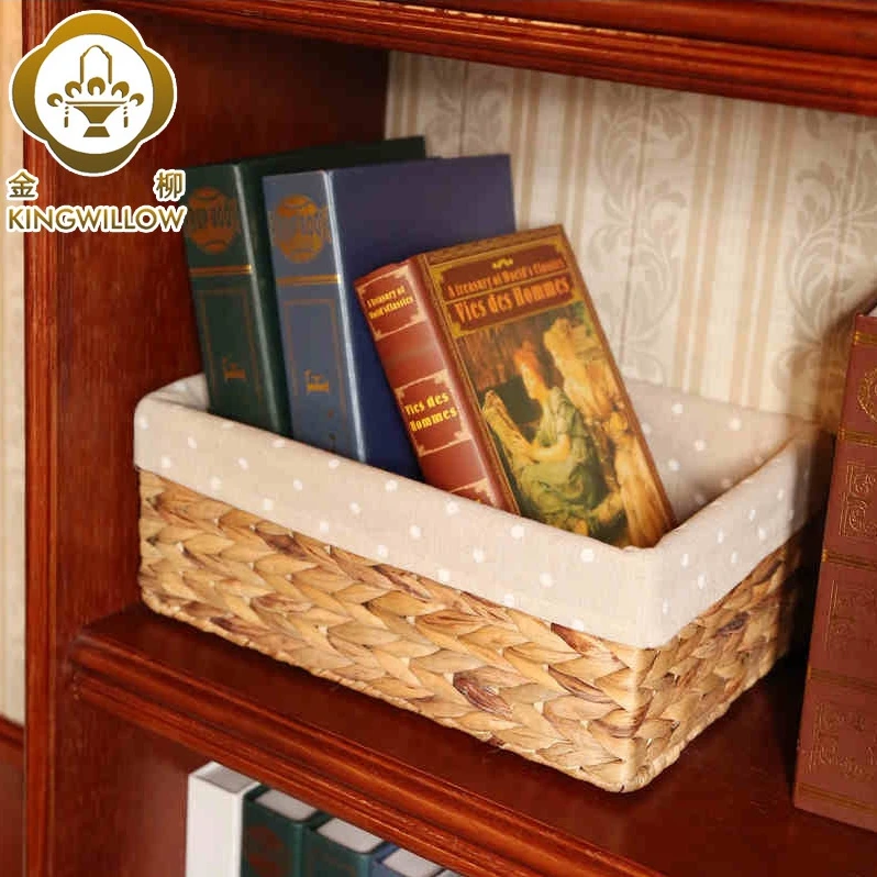 手工家用日式葫芦草编织收纳筐收纳盒玩具零食书本整理篮储物盒