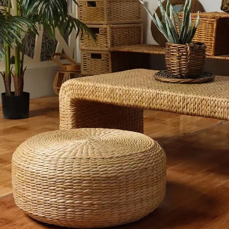 蒲草编团藤编工艺四季地上日式榻榻米坐垫加厚茶道打坐垫蒲团坐垫