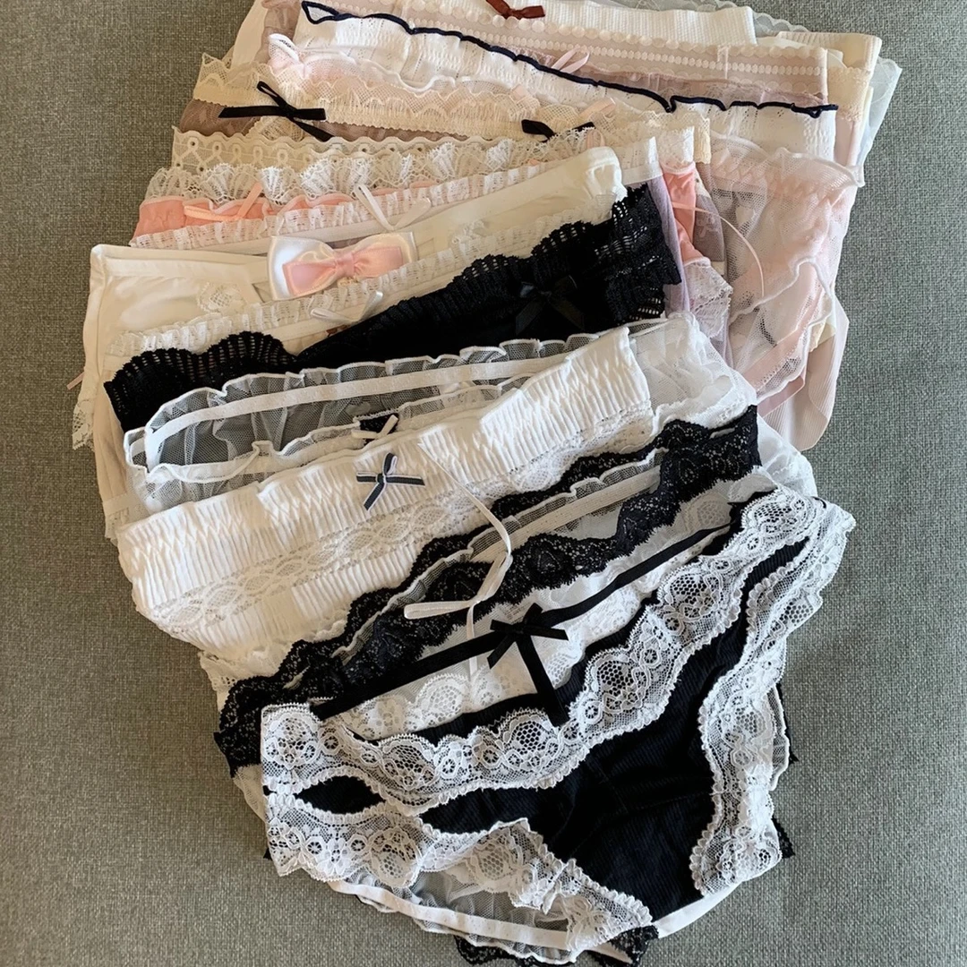 【直播间款式福袋】蕾丝少女甜美内裤可爱纯欲舒适百搭女士三角内裤