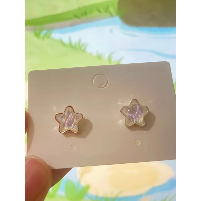 铜合金耳饰 【95】夏天梦幻星星耳环清透五角星ins风少女可爱耳钉