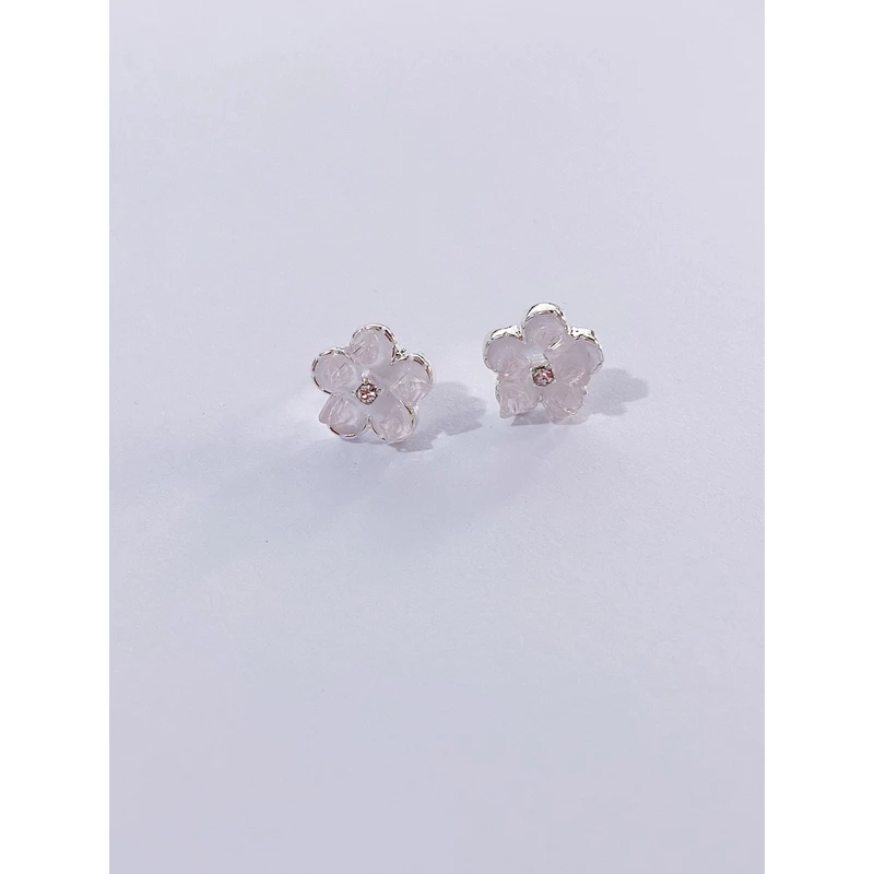 铜合金耳饰 【90号】甜美精致少女ins蝴蝶粉色樱花精致山茶花耳钉