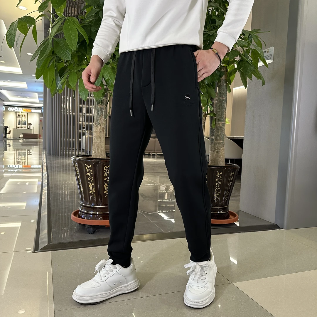 秋冬新款加绒加厚舒适束脚休闲裤百搭时尚修身显瘦潮流穿搭zz2452