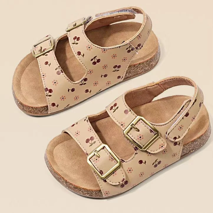 女童凉鞋夏款2025新款韩版小童软底露趾儿童沙滩鞋女宝宝勃肯凉鞋