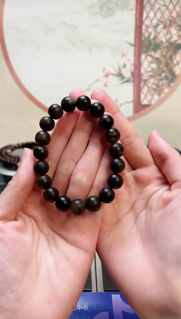 【闪购商品】沉香手串越南芽庄白棋楠留疤高油老料沉水级10mm