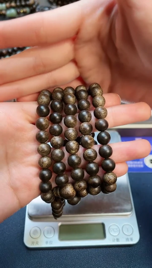 【闪购商品】沉香手串海南莺歌绿奇楠沉水级高油桶珠8mm108