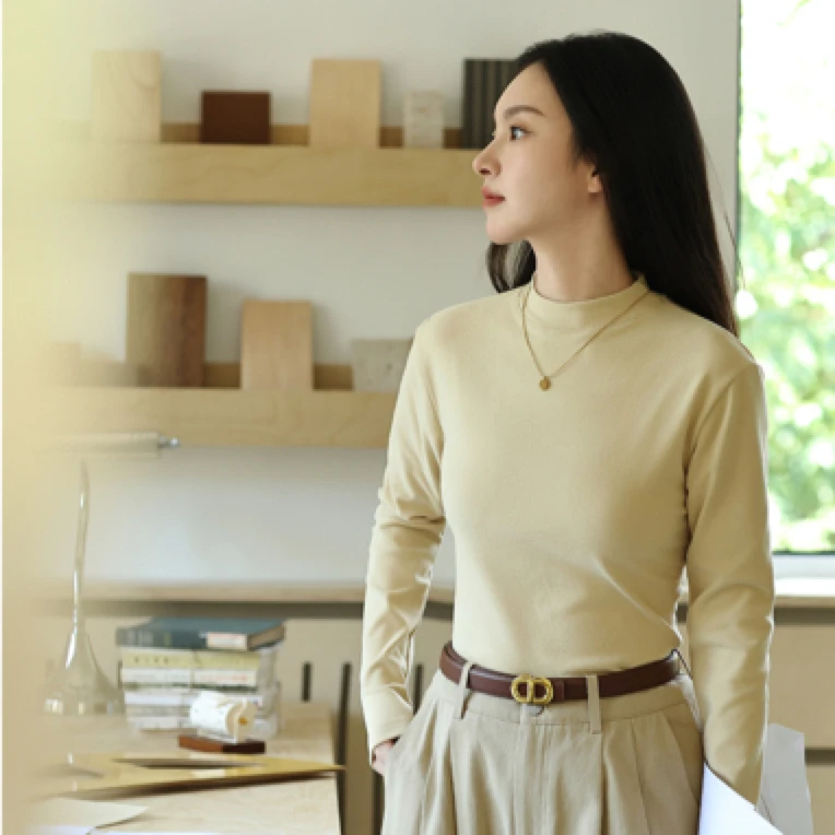 796 闺蜜款 小立领打底衫