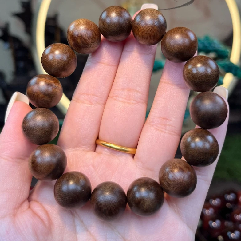 1.4 沉香玉化富森红土沉水圆珠手串【1010】