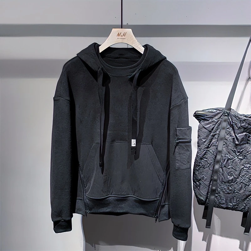 2023新款秋冬连帽卫衣男士潮流时尚休闲宽松百搭潮流痞帅上衣套头