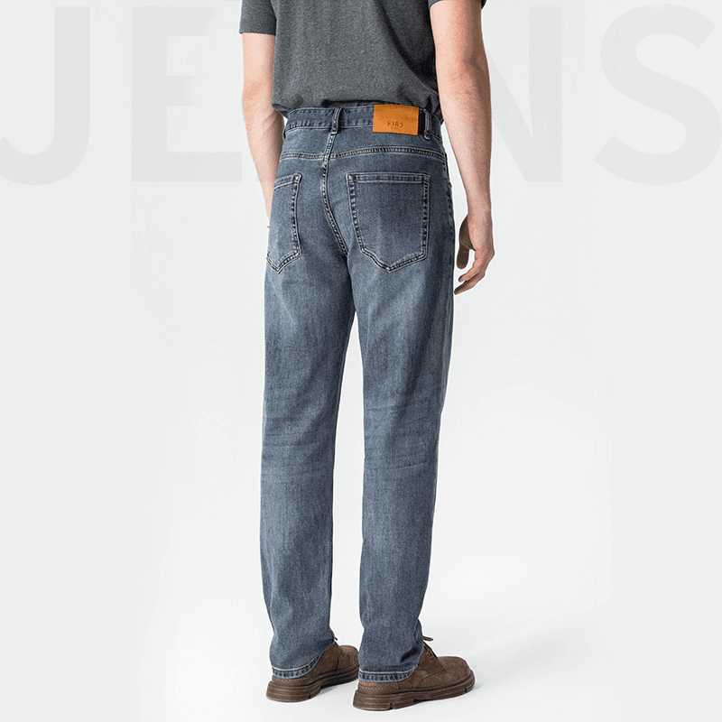 FIRS JEANS杉杉直筒版型男士水洗休闲时尚百搭薄款高端牛仔裤