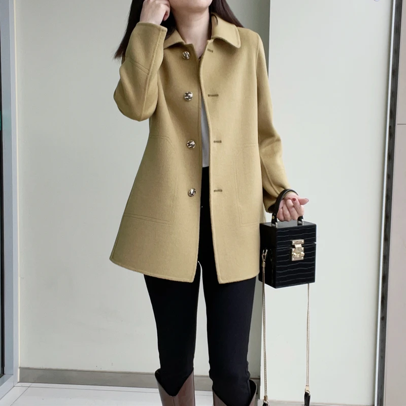 BM3006布米家春季新款修身显瘦中长款大衣