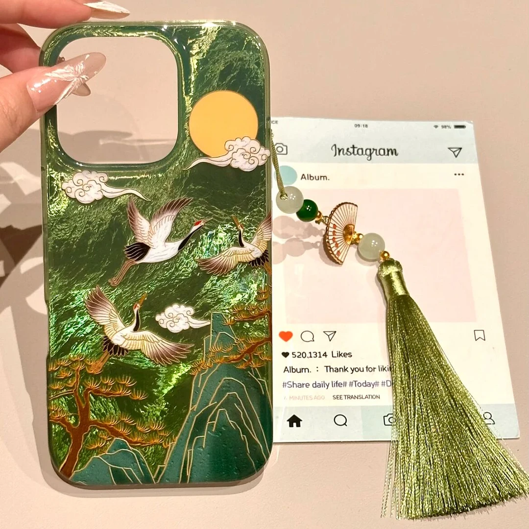 腾云仙鹤适用iPhone16苹果13/15手机壳14套华为vivo小米oppo