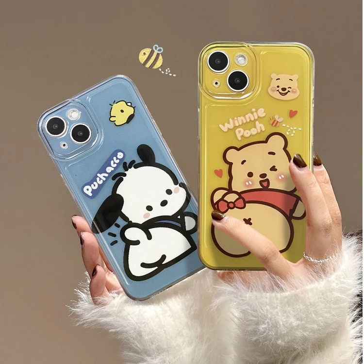 苹果/华为/oppo/vivo/小米情侣维尼草莓熊iphone14苹果13手机壳11