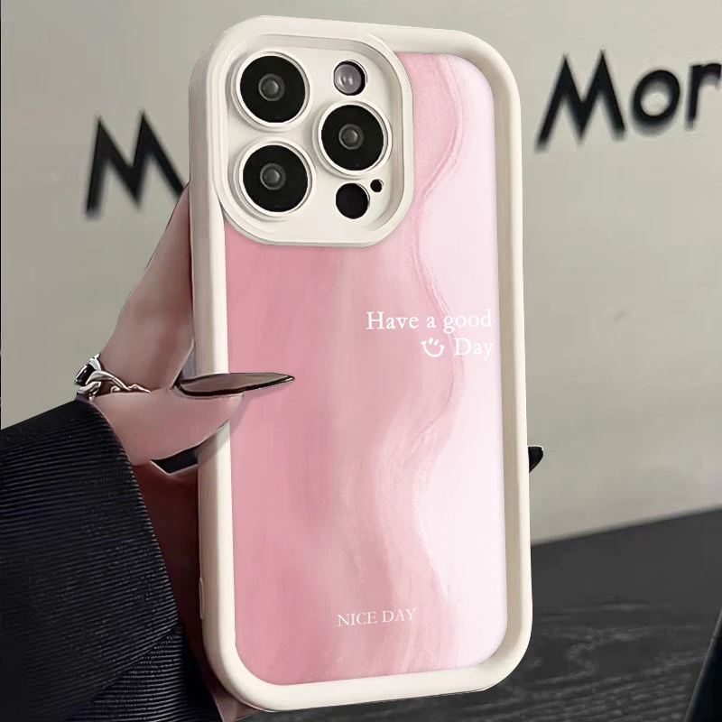 渐变粉流沙苹果OPPO华为VIVO小米iPhone15高级13/14手机壳11/12软