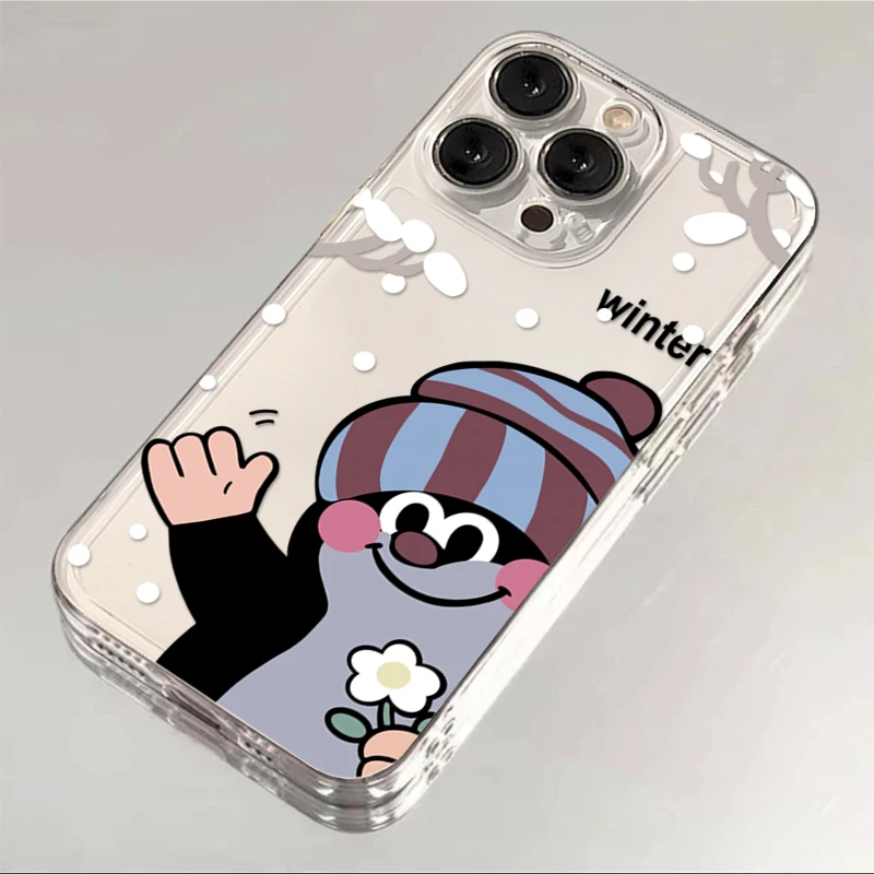 秋冬帽子鼹鼠苹果vivo华为oppo小米iPhone15/14/11手机壳13/12pro