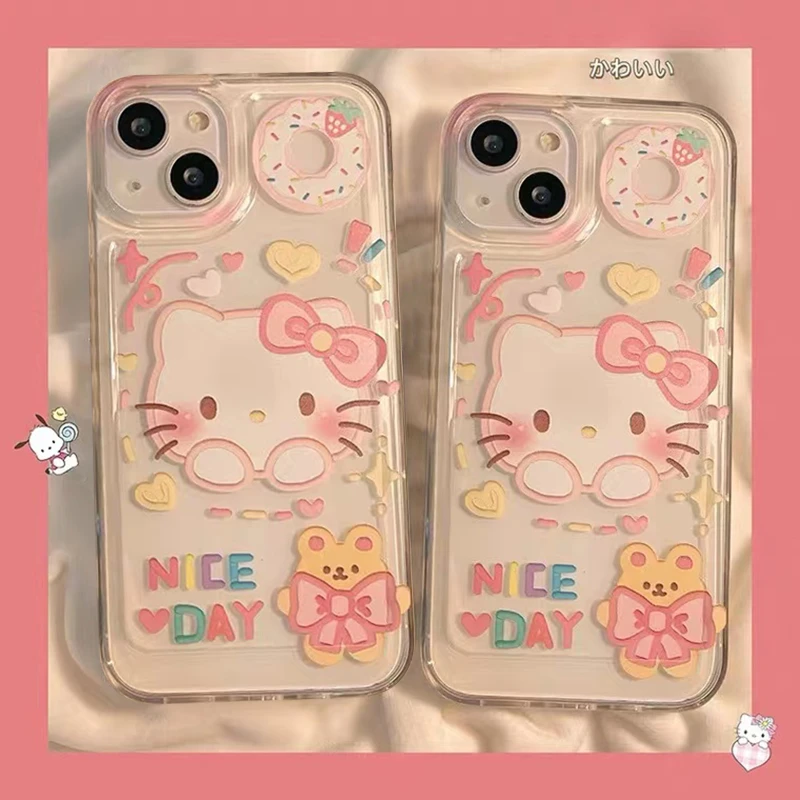kitty适用苹果14手机壳14promax iphone11 12 13女xs xr78p软壳mi