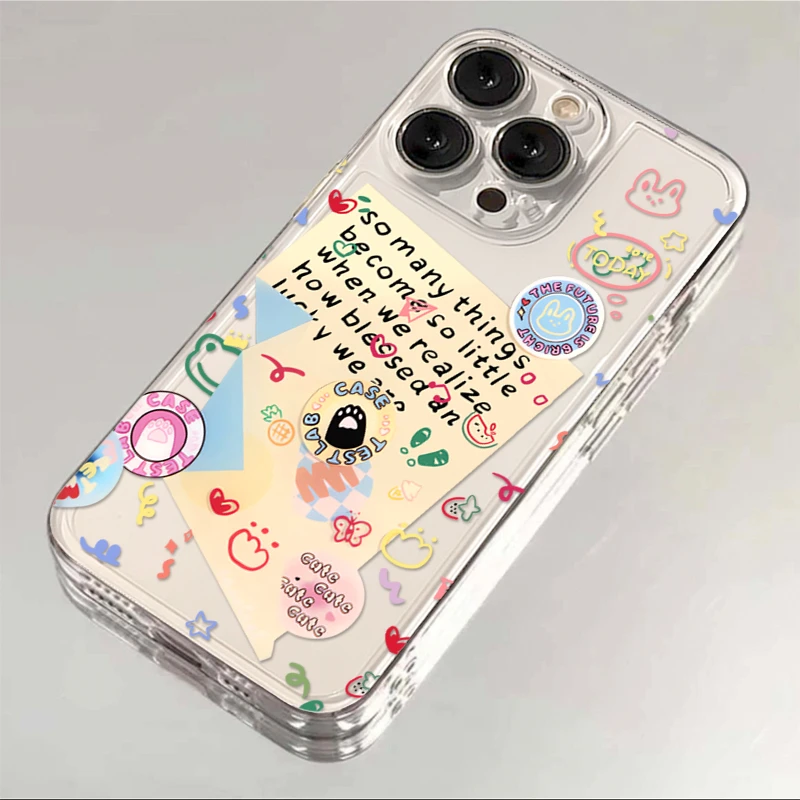 ins涂鸦英文插画iPhone14/13/12/11软苹果15promax防摔手机壳XSXR