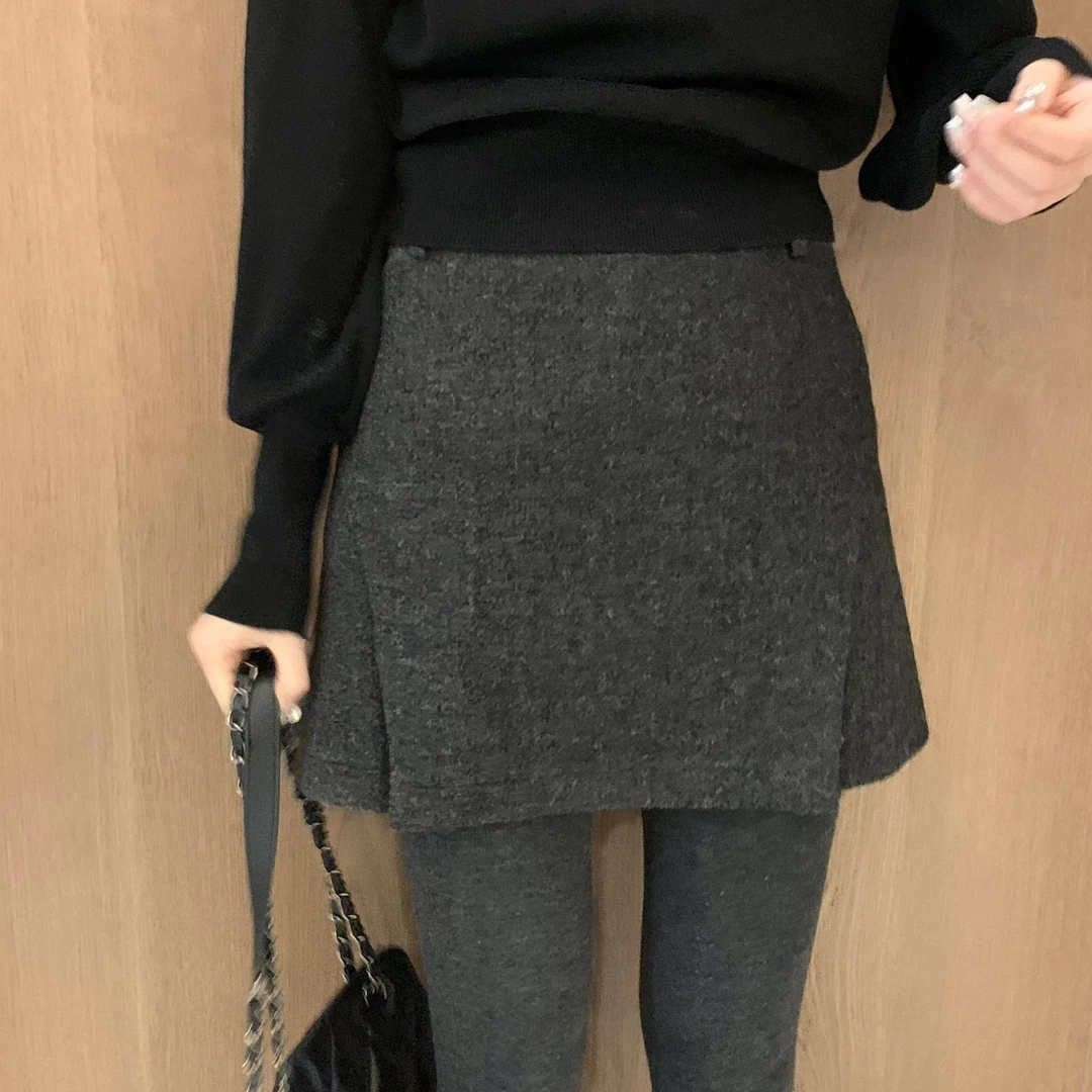 【芝士Cheese】巴黎旧刊显瘦半裙时尚百搭不规则灰色显瘦半身裙高腰
