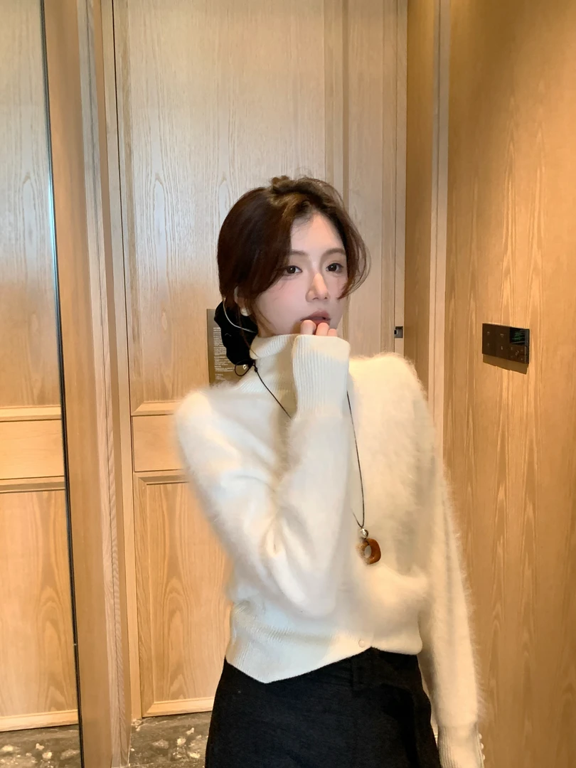 【芝士Cheese】西西里记忆法式拼色高级感拉绒气质宽松百搭毛感上衣