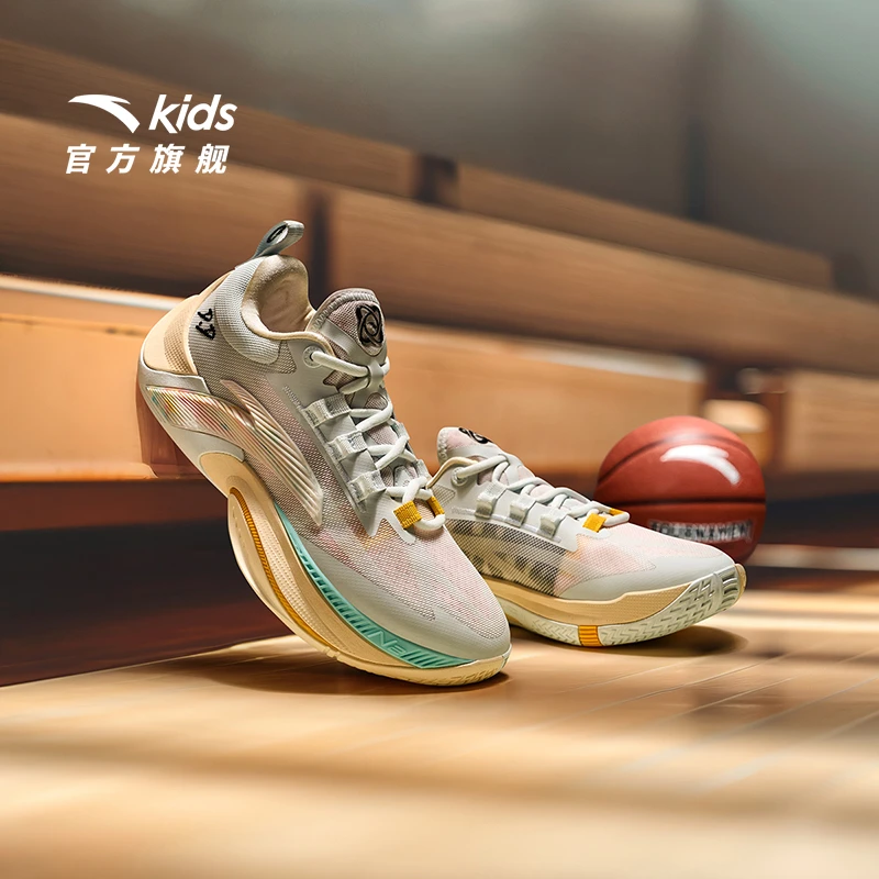 安踏儿童男大童篮球鞋2025新款舒适防滑耐磨青少年低帮运动篮球鞋