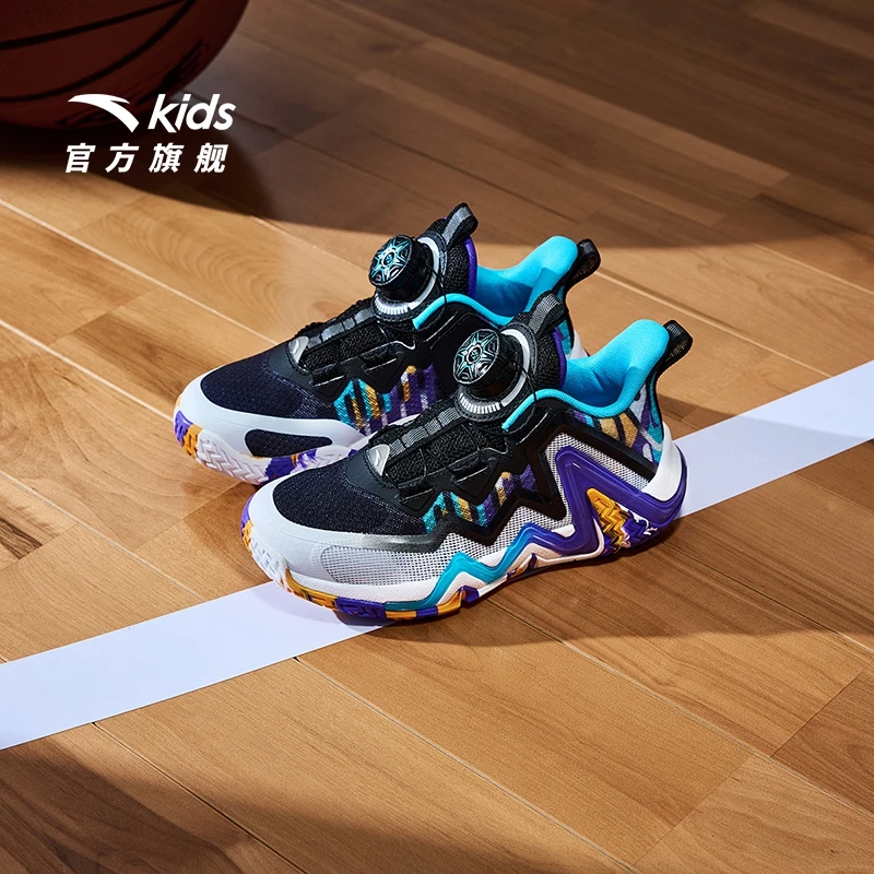 安踏儿童逆鳞篮球鞋安踏儿童舒适防滑运动篮球鞋312439955流光风