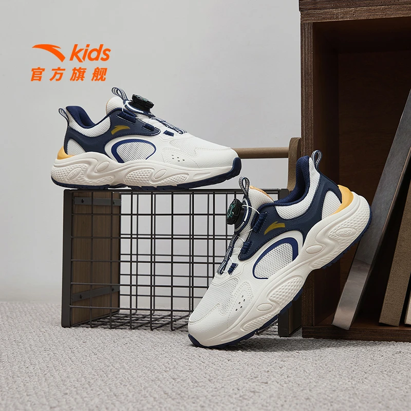 安踏儿童运动跑鞋2025春夏季网面舒适防滑耐磨男大童休闲百搭款H