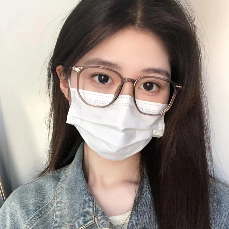 超轻纯欲冷茶色眼镜女近视可配度数方圆脸显瘦素颜眼镜框架韩版潮