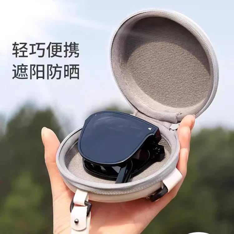 折叠墨镜女款黑色大框高级感偏光防晒防紫外线太阳眼镜男开车专用