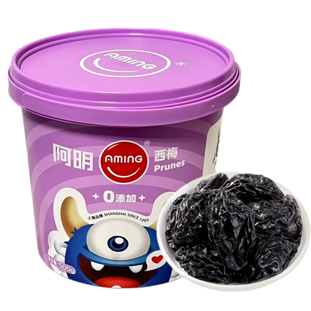 【24年9月10日】阿明西梅500g桶装 休闲果干果脯蜜饯零食