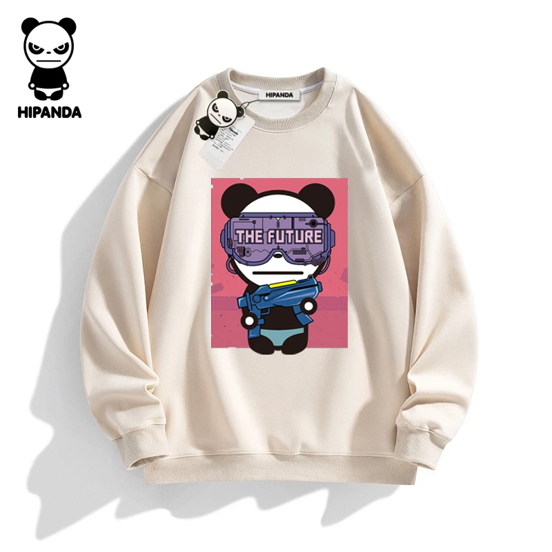 HiPanda你好熊猫宽松无帽2025新款春秋款圆领上衣秋季薄款外套