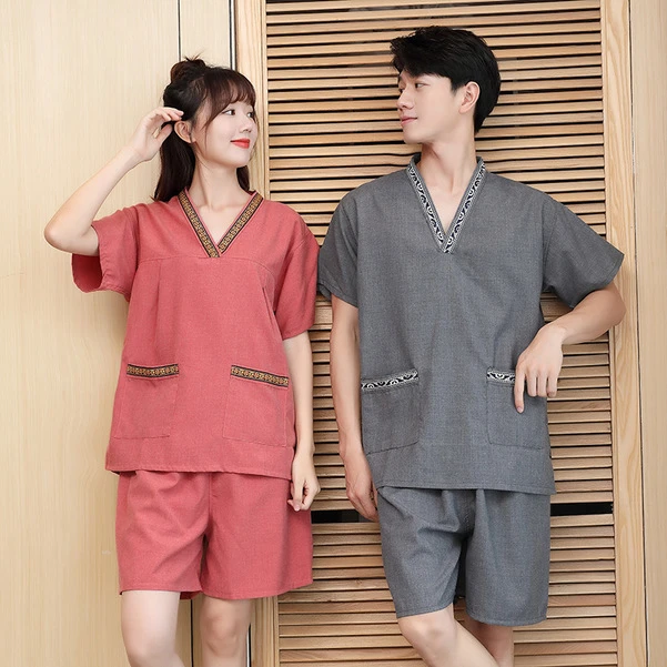 汗蒸服2023新款女款网红风女高档男士男款韩式洗浴中心浴服水