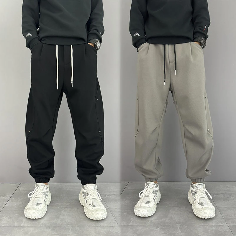 2024秋季新款时尚潮牌运动卫裤休闲网红宽松百搭帅气束脚哈伦裤子