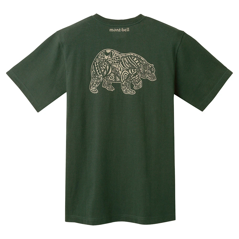 【断码捡漏】Montbell棉T恤棕熊印花男女户外微弹圆领短袖舒适