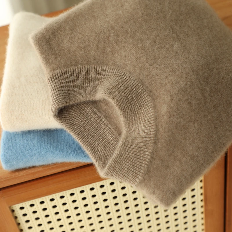 儿童半高领纯羊毛衫男童套头毛衣女童宽松长袖打底衫中大童加厚秋