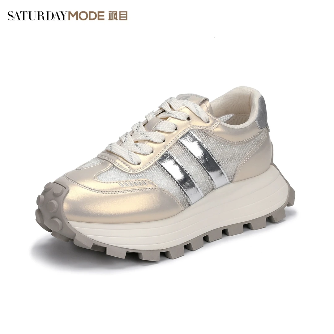 SATURDAYMODE阿甘鞋女春夏新款网面透气增高老爹鞋MD43112005