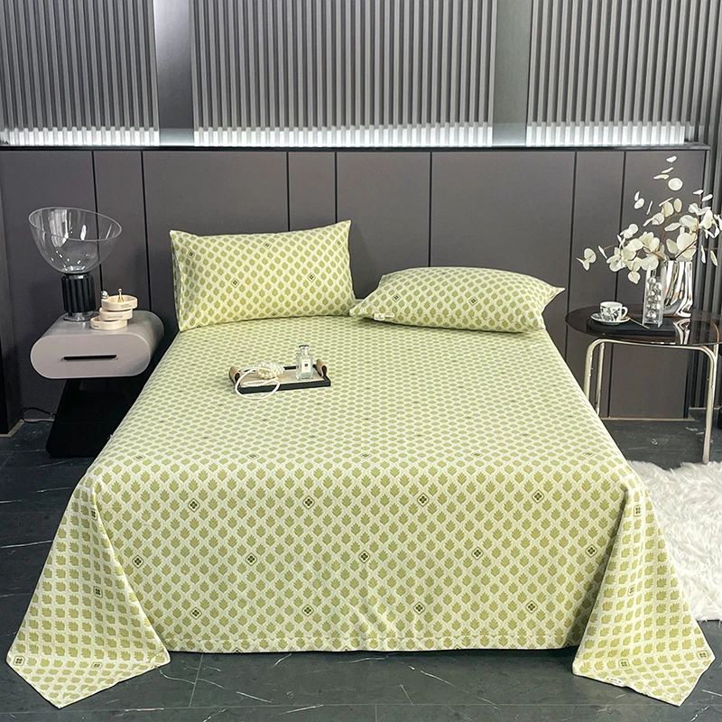 加厚全棉老粗布床单三件套国民床单中式农村土炕床单榻榻米床单