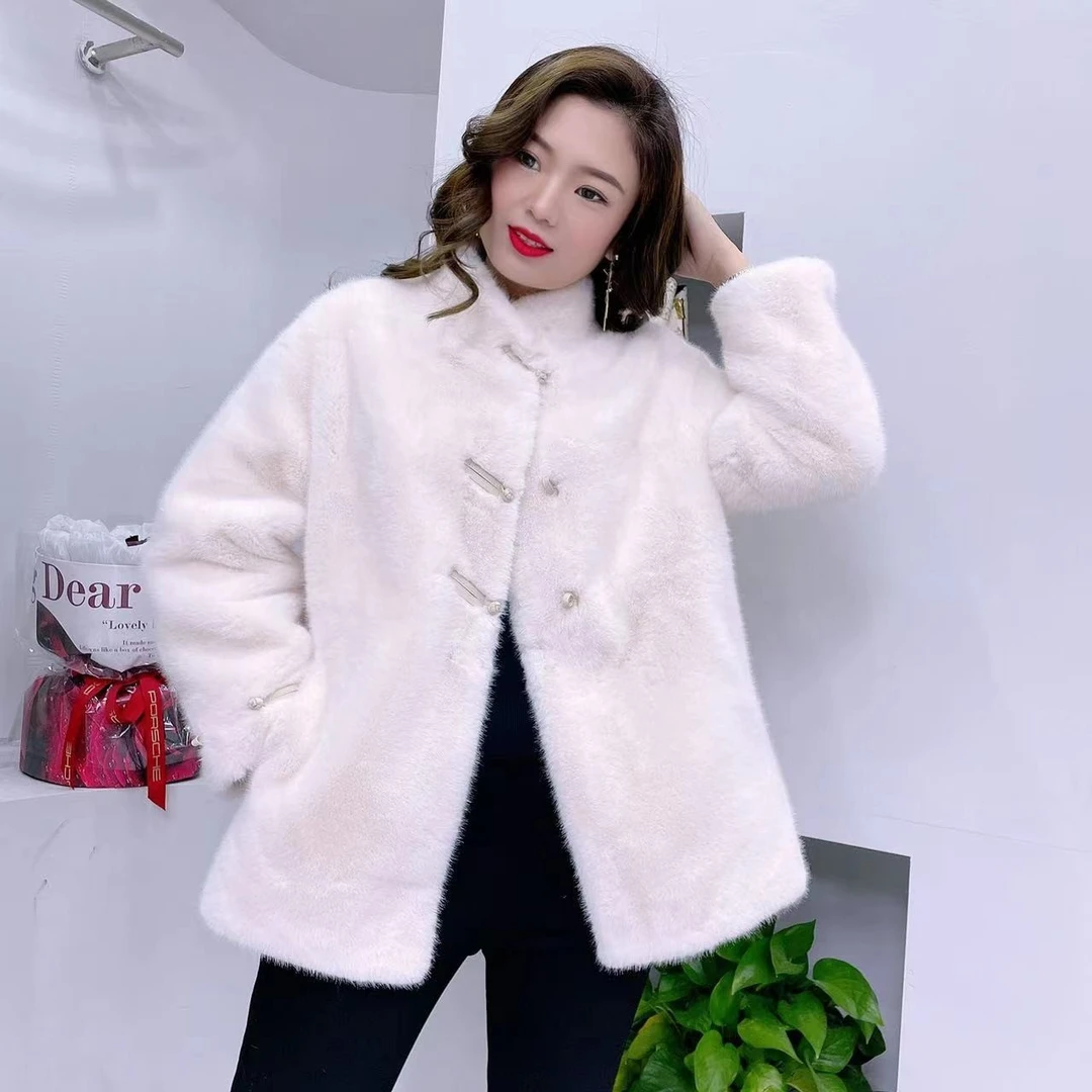 SHIMEISHAER/诗美莎尔【国色天香】中国结貂绒时尚轻奢外套