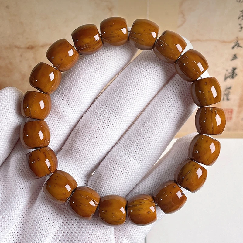 精品老料招财紫金鼠手串直切老型菩提手串绕指柔文玩把文玩手串