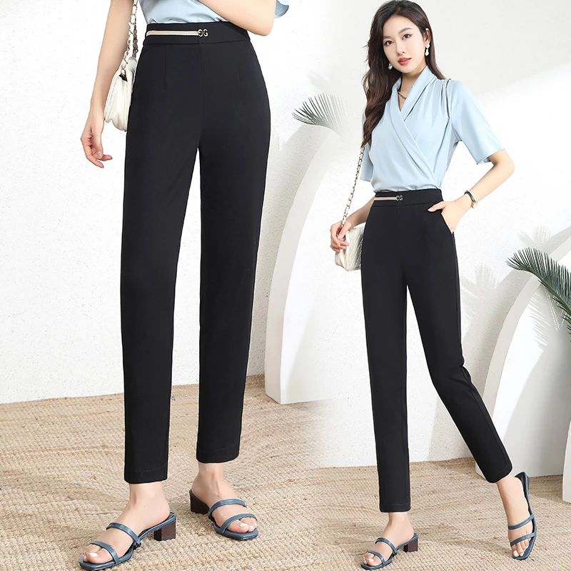 匠心制造 新春显瘦修身直筒裤  劈缝全包时尚百搭小脚西装裤 B709