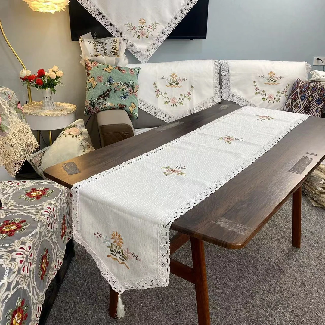 B-80【 40*250】  竹 节 提花   面料  手工丝带绣简约欧式绣花绣花