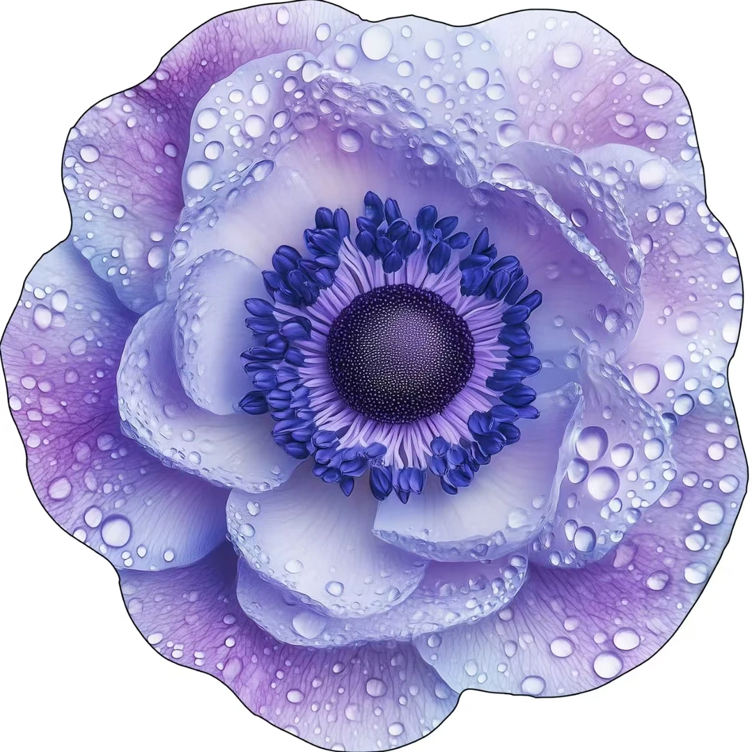 3D立体紫罗兰防烫吸水垫花卉地垫硅藻泥浴室厨房速干垫家用欧式