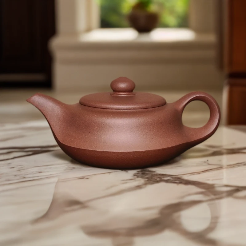 精美茶器原矿底槽青精工【扁玉】壶230ml大容量