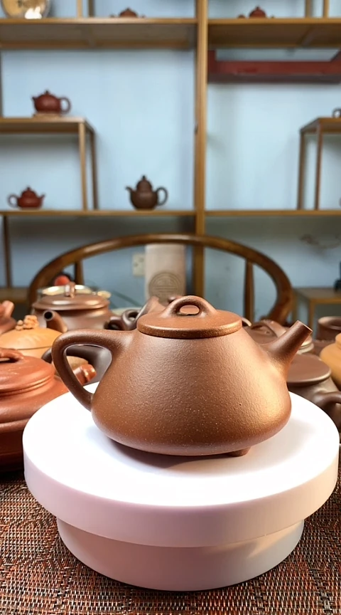 【闪购商品】紫砂茶壶宜兴紫砂壶降坡泥半手130毫升子冶石瓢